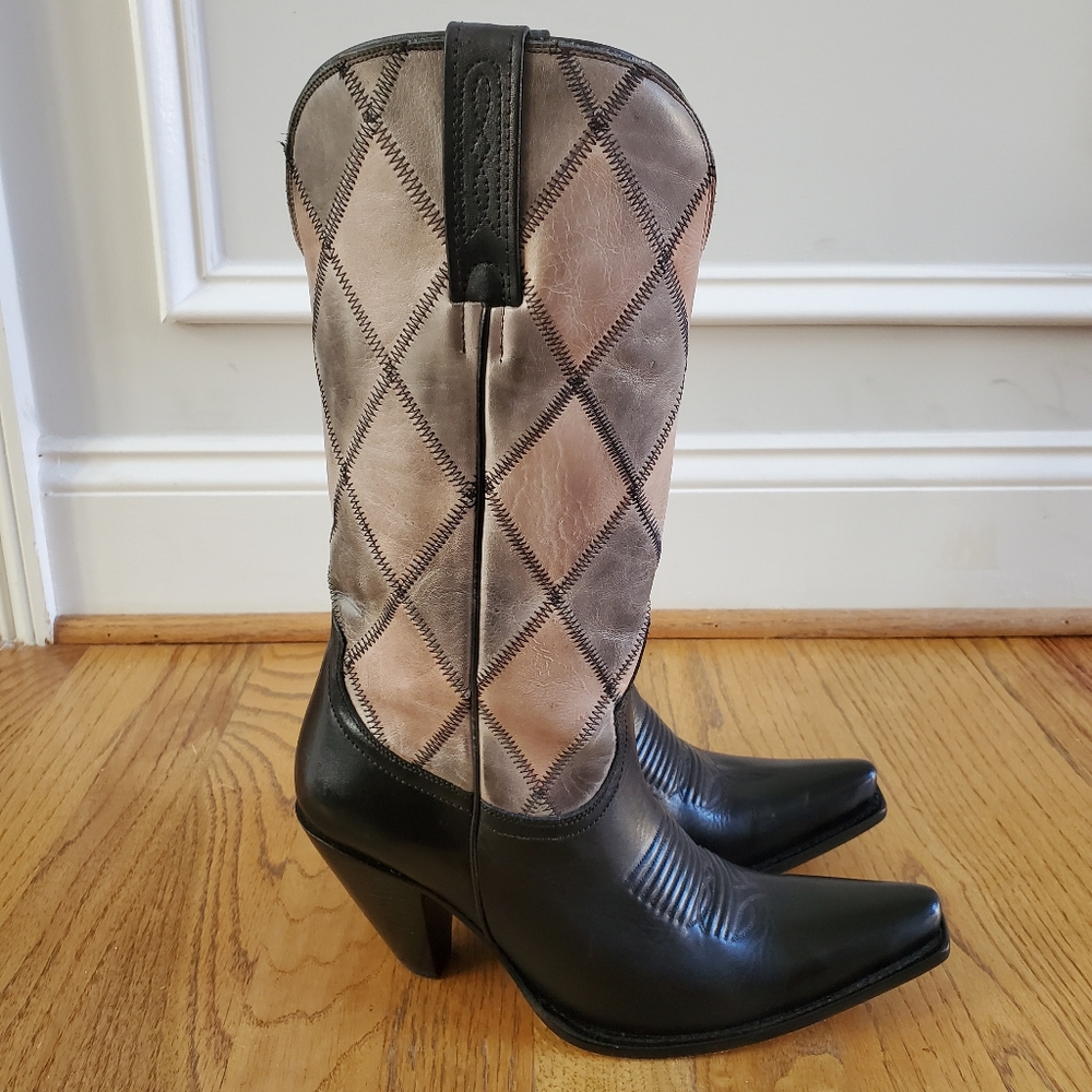 Lucchese Charlie 1 Horse Patchwork Womens Western Boots - Picture 3 of 16